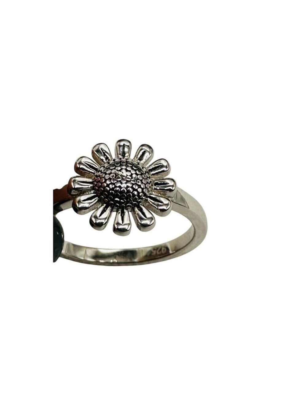 925 Sterling Silver Sunflower Ring Womens 7 Biker Hippie Flower Summer Daisy NWT - Picture 12 of 13